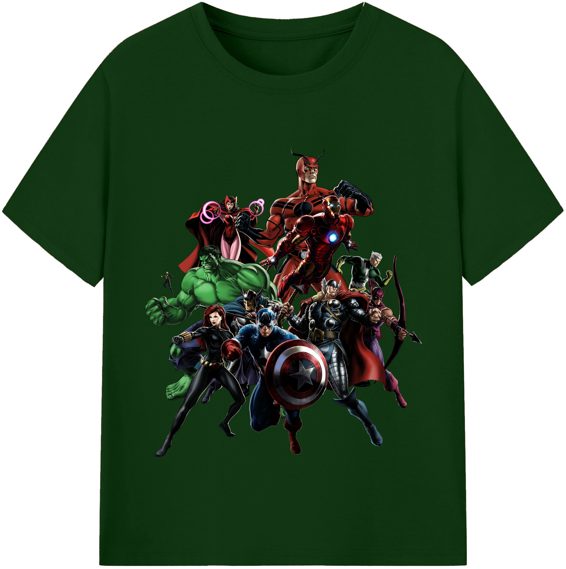 （画像用） アベンジャーズ The Avengers 綿100％半袖Tシャツ（フロントプリント）